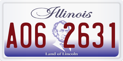 IL license plate A062631