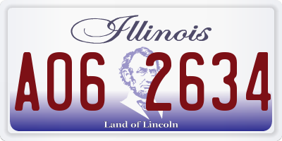 IL license plate A062634