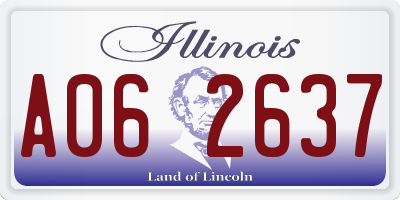 IL license plate A062637