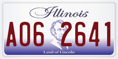 IL license plate A062641