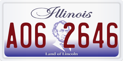 IL license plate A062646