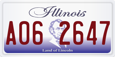 IL license plate A062647