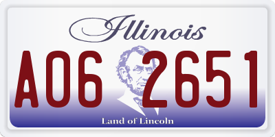 IL license plate A062651