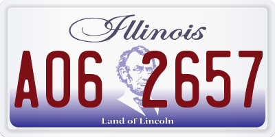 IL license plate A062657