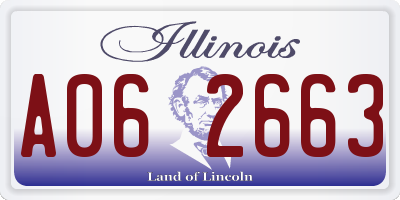 IL license plate A062663