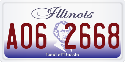 IL license plate A062668