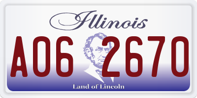 IL license plate A062670