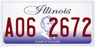 IL license plate A062672
