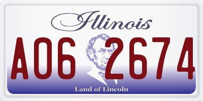 IL license plate A062674