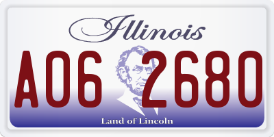 IL license plate A062680