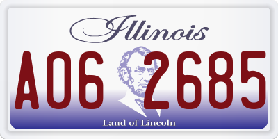 IL license plate A062685
