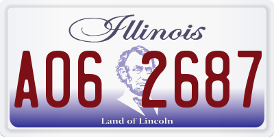 IL license plate A062687