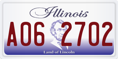 IL license plate A062702