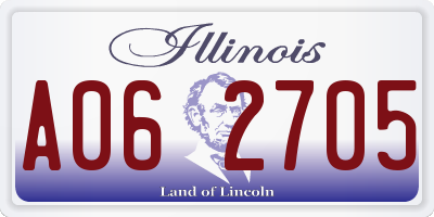 IL license plate A062705