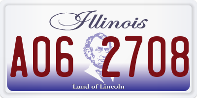 IL license plate A062708