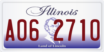 IL license plate A062710