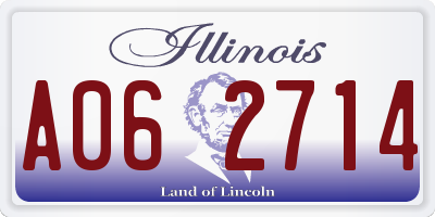IL license plate A062714