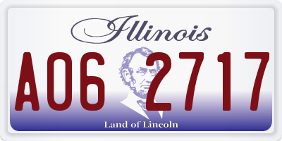 IL license plate A062717