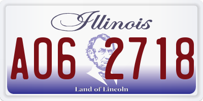 IL license plate A062718