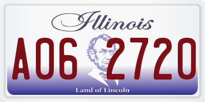 IL license plate A062720