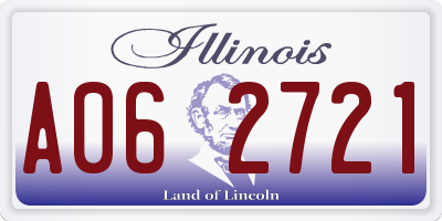 IL license plate A062721