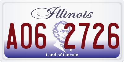 IL license plate A062726