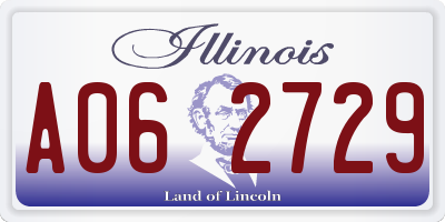 IL license plate A062729