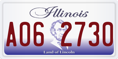 IL license plate A062730