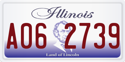 IL license plate A062739