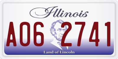 IL license plate A062741