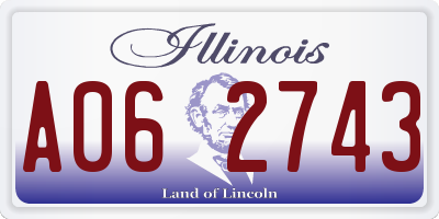 IL license plate A062743