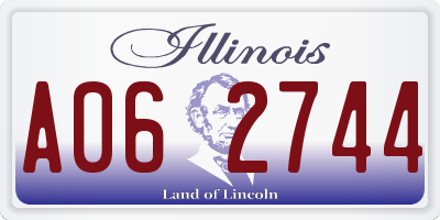 IL license plate A062744