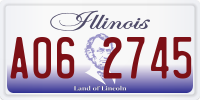 IL license plate A062745