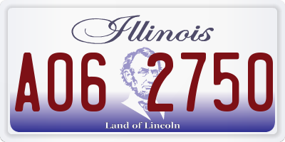 IL license plate A062750