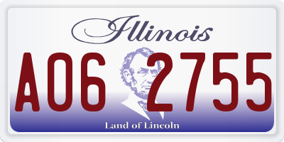 IL license plate A062755