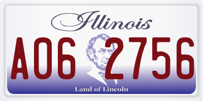IL license plate A062756
