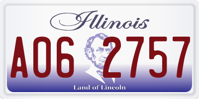 IL license plate A062757