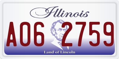 IL license plate A062759