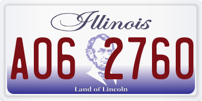 IL license plate A062760