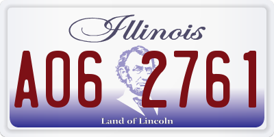IL license plate A062761