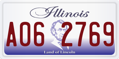 IL license plate A062769