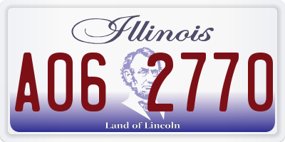 IL license plate A062770