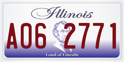 IL license plate A062771