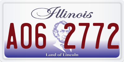IL license plate A062772