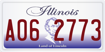 IL license plate A062773