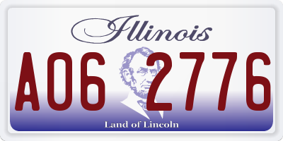 IL license plate A062776