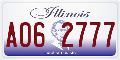 IL license plate A062777