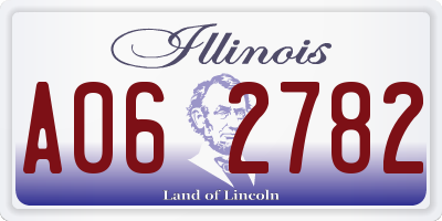 IL license plate A062782