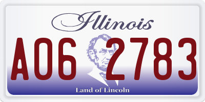IL license plate A062783