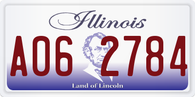 IL license plate A062784
